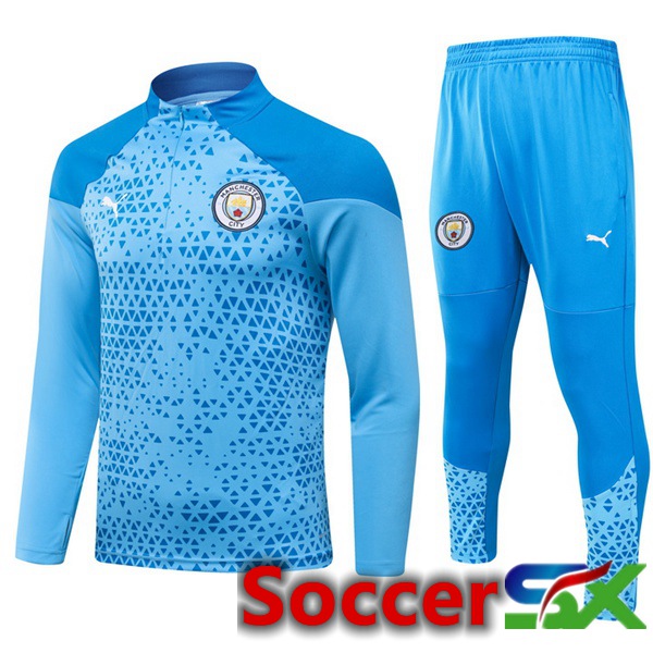 Manchester City Training Tracksuit Suit Blue 2023/2024