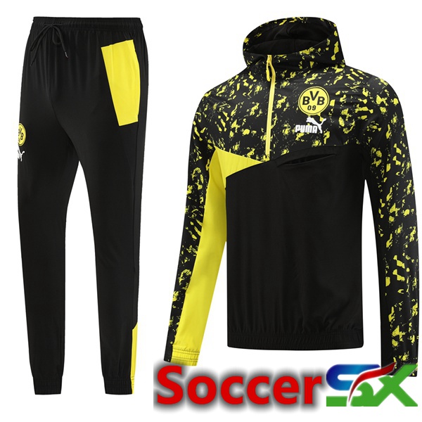 Dortmund BVB Training Tracksuit Windbreaker Black Yellow 2023/2024