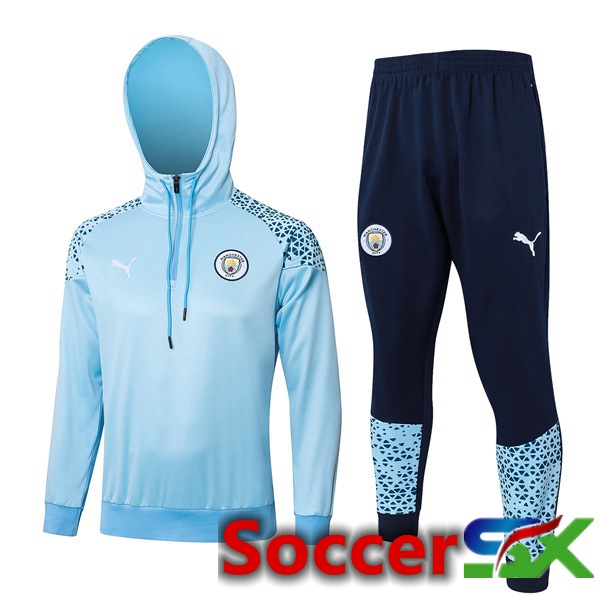 Manchester City Training Tracksuit Hoodie Blue 2023/2024