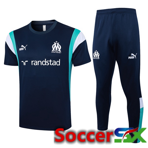 Marseille OM Training T Shirt + Shorts Blue Royal 2023/2024