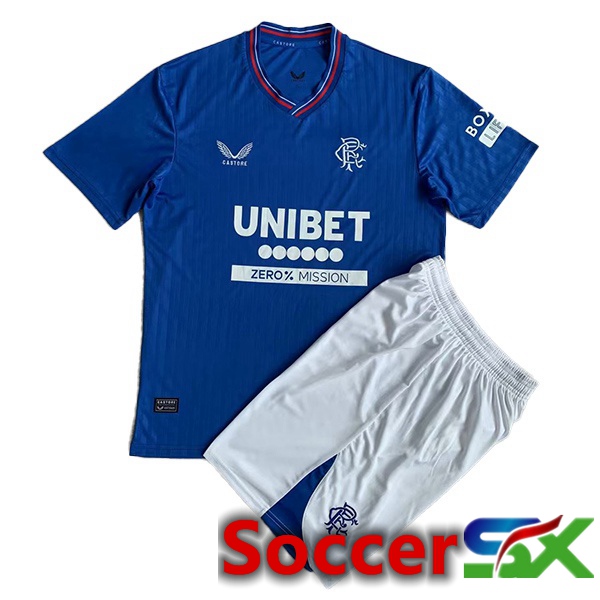Rangers FC Kids Soccer Jersey Home Blue 2023/2024
