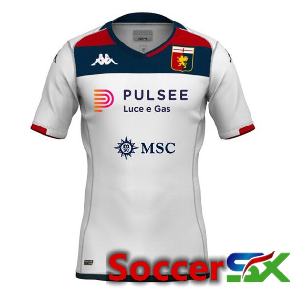 Genoa CFC Soccer Jersey Away White 2023/2024