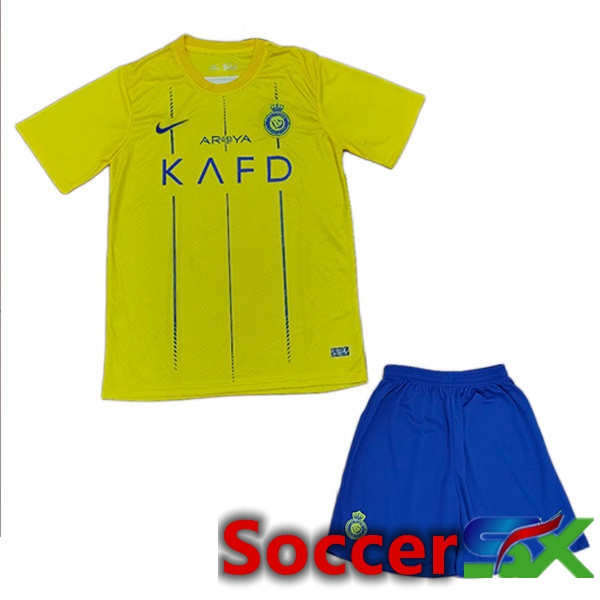 Al-Nassr FC Kids Soccer Jersey Home Yellow 2023/2024