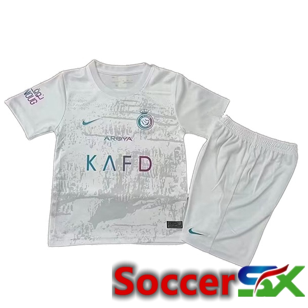Al-Nassr FC Kids Soccer Jersey Third White 2023/2024