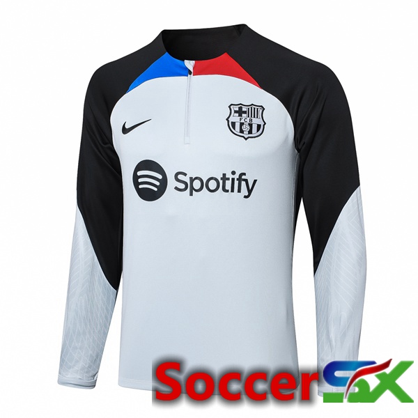 FC Barcelona Training Sweatshirt White Black 2023/2024