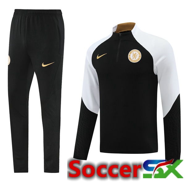 FC Chelsea Training Tracksuit Suit Black White 2023/2024