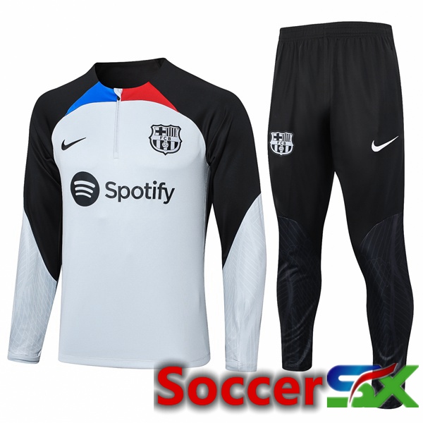 FC Barcelona Training Tracksuit Suit White Black 2023/2024