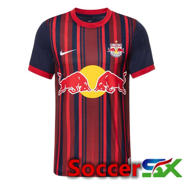 FC Red Bull Salzburg Soccer Jersey Away Red Blue 2023/2024