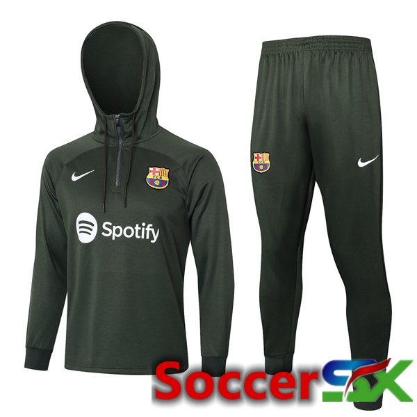 FC Barcelona Training Tracksuit Hoodie Green 2023/2024