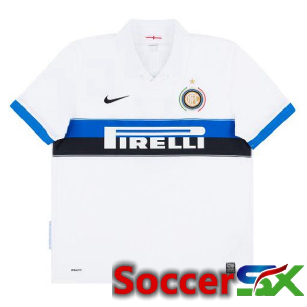 Inter Milan Retro Soccer Jersey Away White 2009-2010