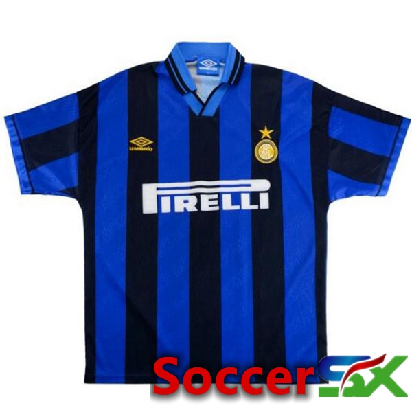 Inter Milan Retro Soccer Jersey Home Blue 1995-1996