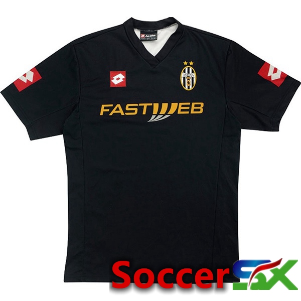 Juventus Retro Soccer Jersey Away Black 2001-2002