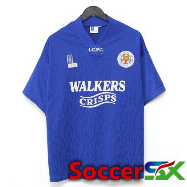 Leicester City Retro Soccer Jersey Home Blue 1992-1994