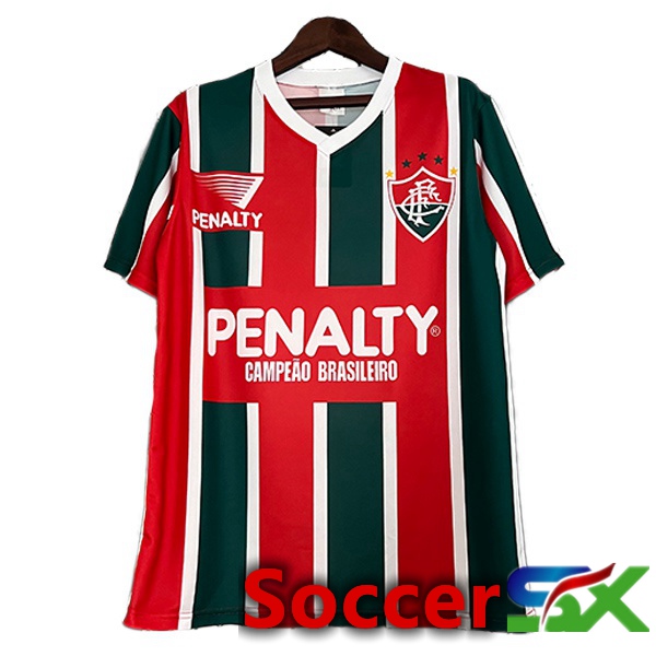 Fluminense Retro Soccer Jersey Home Red Green 1993