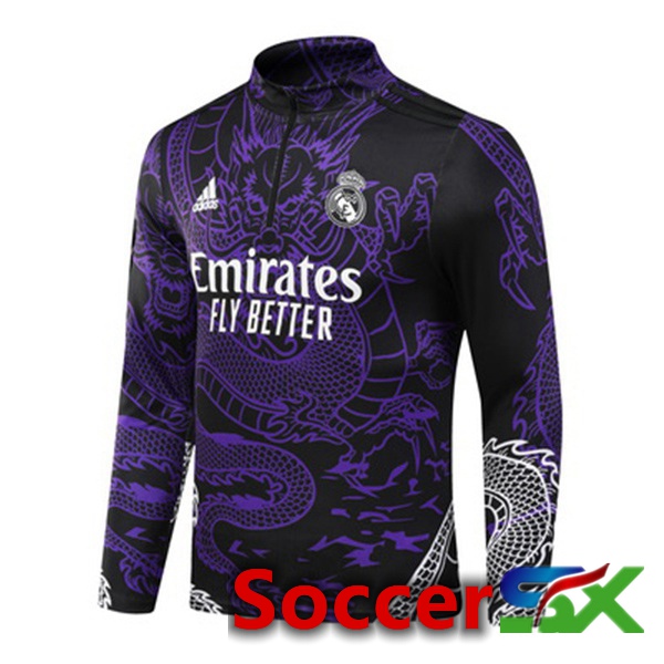 Real Madrid Training Sweatshirt Purple 2024/2025