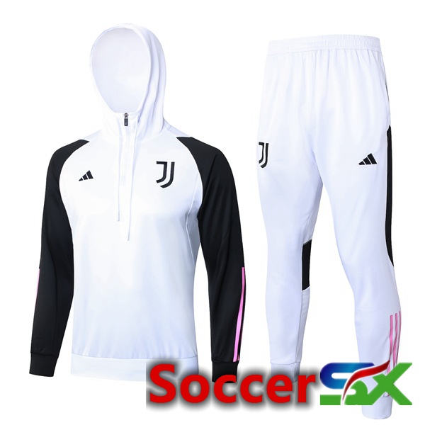 Juventus Training Tracksuit Sweatshirt Hoodie White 2024/2025