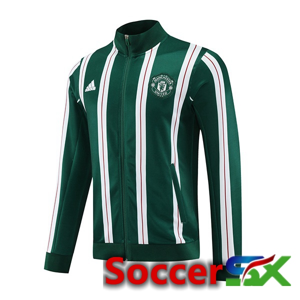 Manchester United Training Jacket Green White 2024/2025