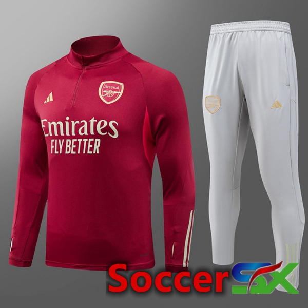 Arsenal Training Tracksuit Suit Kids Red 2024/2025