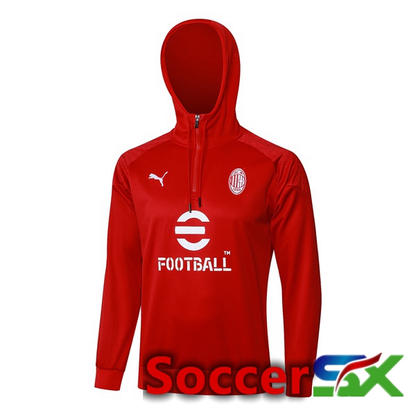 AC Milan Training Sweatshirt Hoodie Red 2024/2025