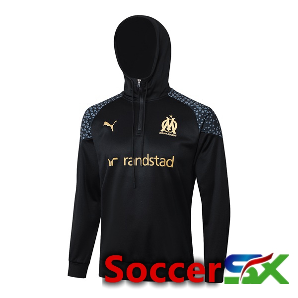 Marseille OM Training Sweatshirt Hoodie Black 2024/2025