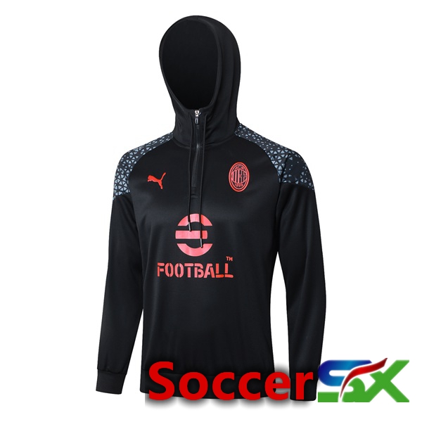 AC Milan Training Sweatshirt Hoodie Black 2024/2025