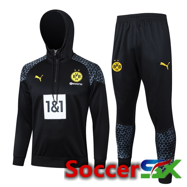 Dortmund BVB Training Tracksuit Sweatshirt Hoodie Black 2024/2025