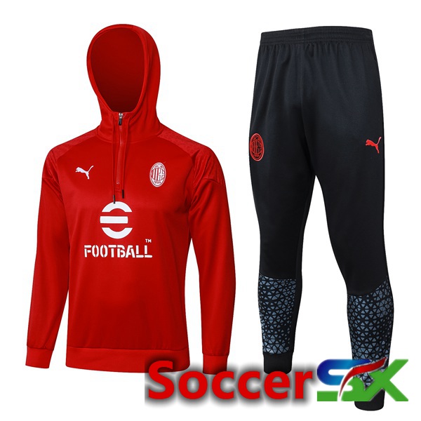 AC Milan Training Tracksuit Sweatshirt Hoodie Red 2024/2025