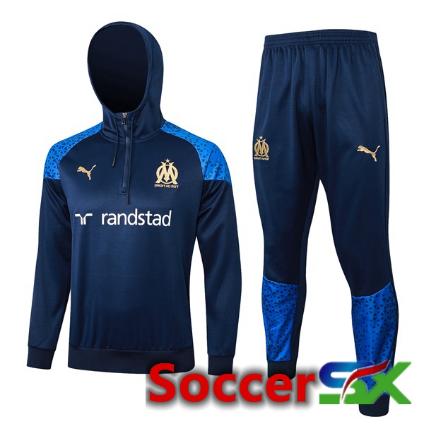 Marseille OM Training Tracksuit Sweatshirt Hoodie Blue Royal 2024/2025