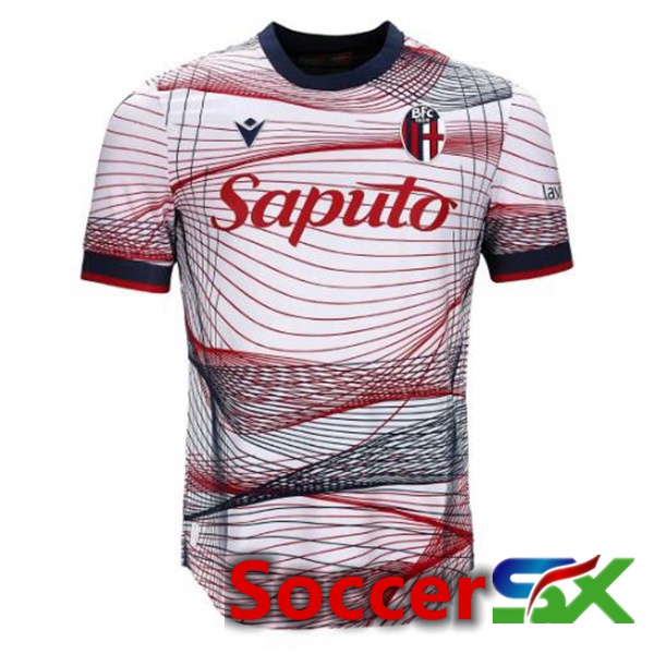 Bologna Soccer Jersey Third White Red 2023/2024