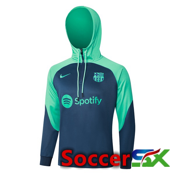 FC Barcelona Training Sweatshirt Hoodie Green Blue 2024/2025