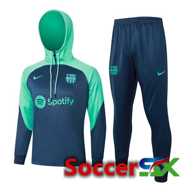 FC Barcelona Training Tracksuit Sweatshirt Hoodie Green Blue 2024/2025