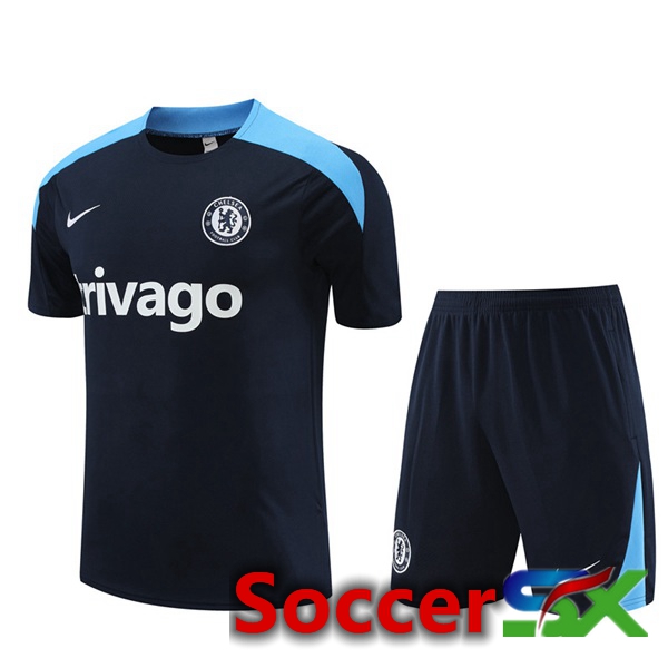 FC Chelsea Training T Shirt + Shorts Blue Royal 2024/2025