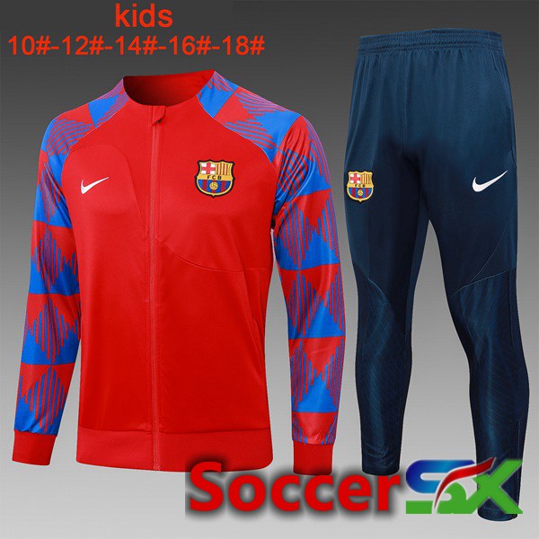 FC Barcelona Training Jacket Suit Kids Red 2024/2025
