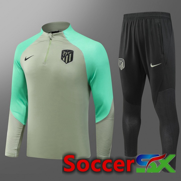Atletico Madrid Training Tracksuit Suit Kids Green 2024/2025