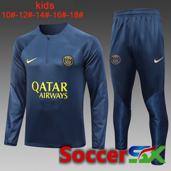 Paris PSG Training Tracksuit Suit Kids Blue Royal 2024/2025