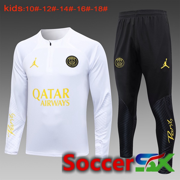 Paris PSG Training Tracksuit Suit Kids White 2024/2025
