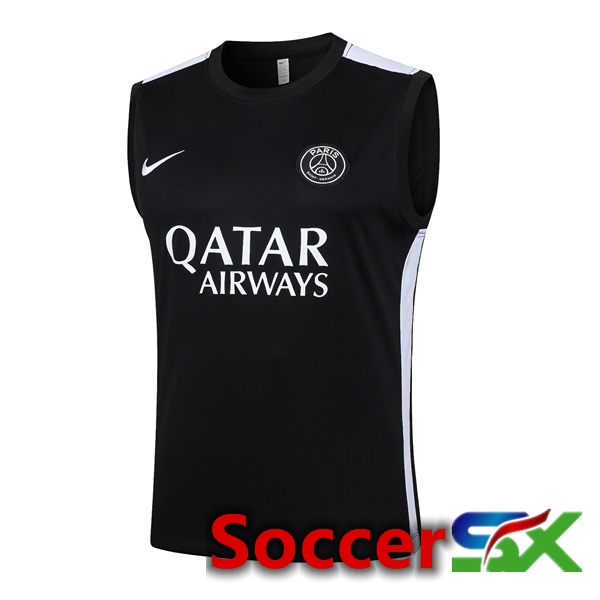 Paris PSG Soccer Vest + Shorts Black 2024/2025