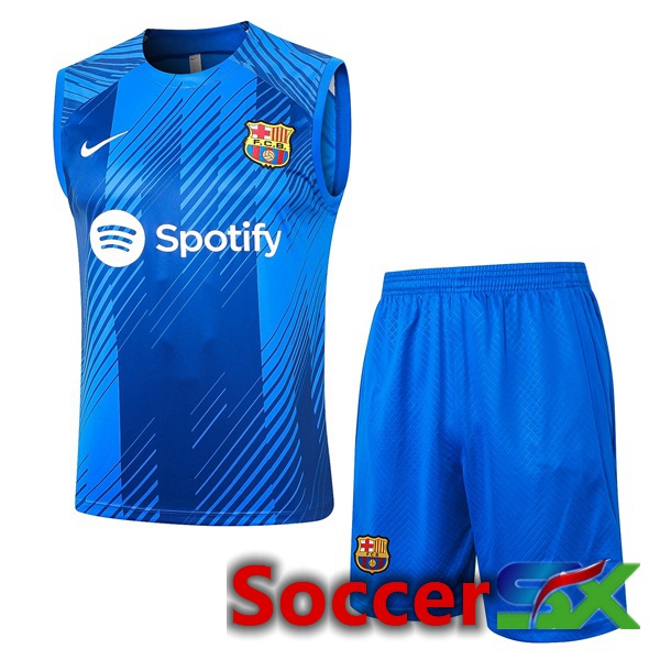 FC Barcelona Soccer Vest + Shorts Blue 2024/2025