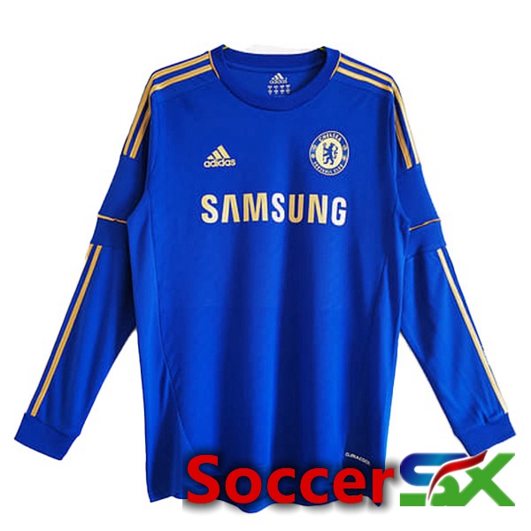 FC Chelsea Retro Soccer Jersey Home Long sleeve Blue 2012-2013
