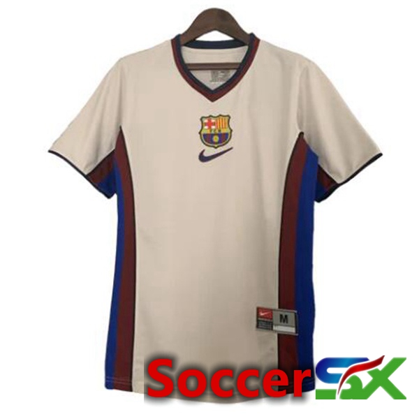 FC Barcelona Retro Soccer Jersey Away Grey 1998-1999