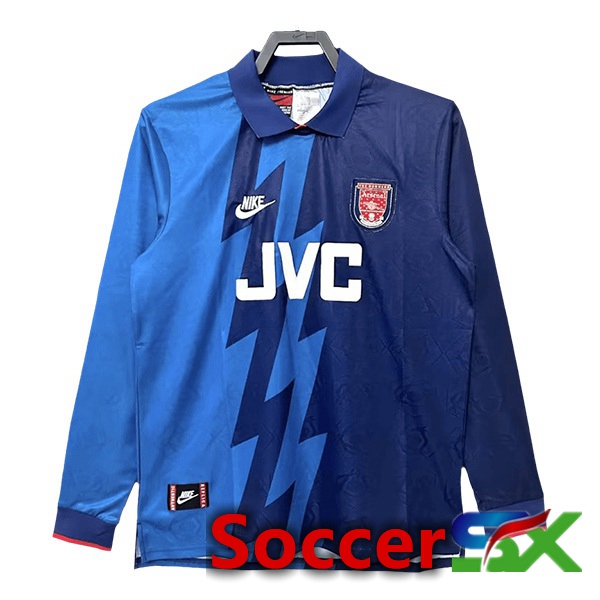 Arsenal Retro Soccer Jersey Away Long sleeve Blue 1995-1996