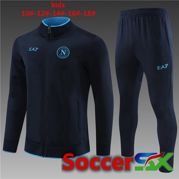 SSC Naples Training Jacket Suit Kids Blue Royal 2024/2025