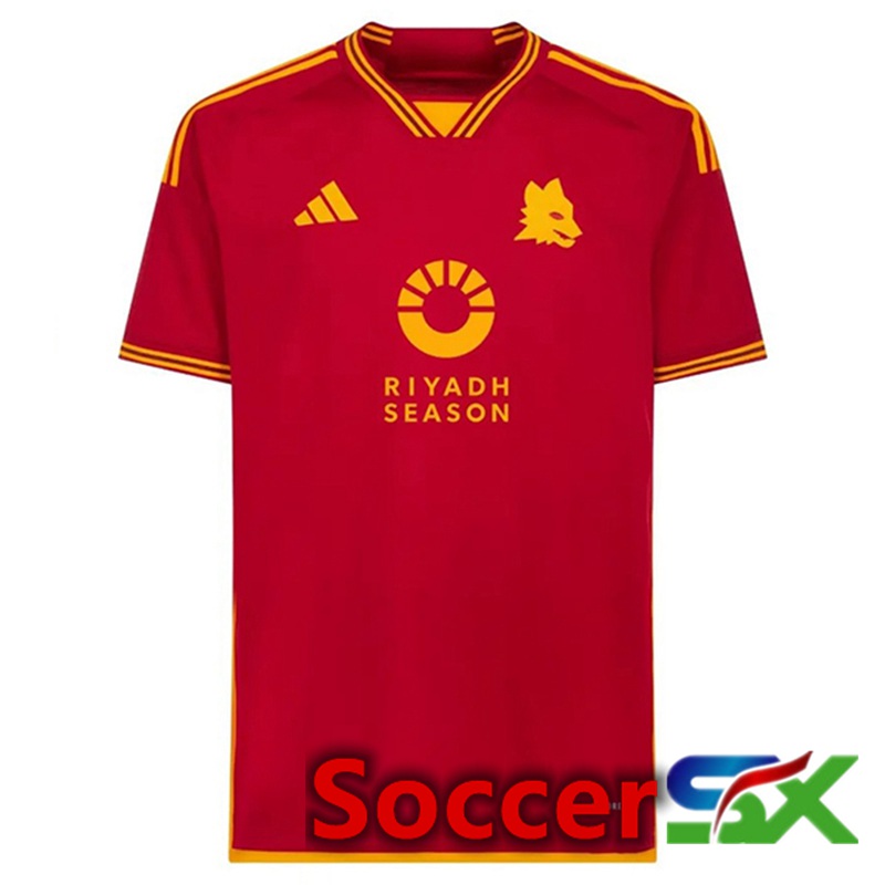 AS Roma Sponsor Soccer Jersey Home 2023/2024