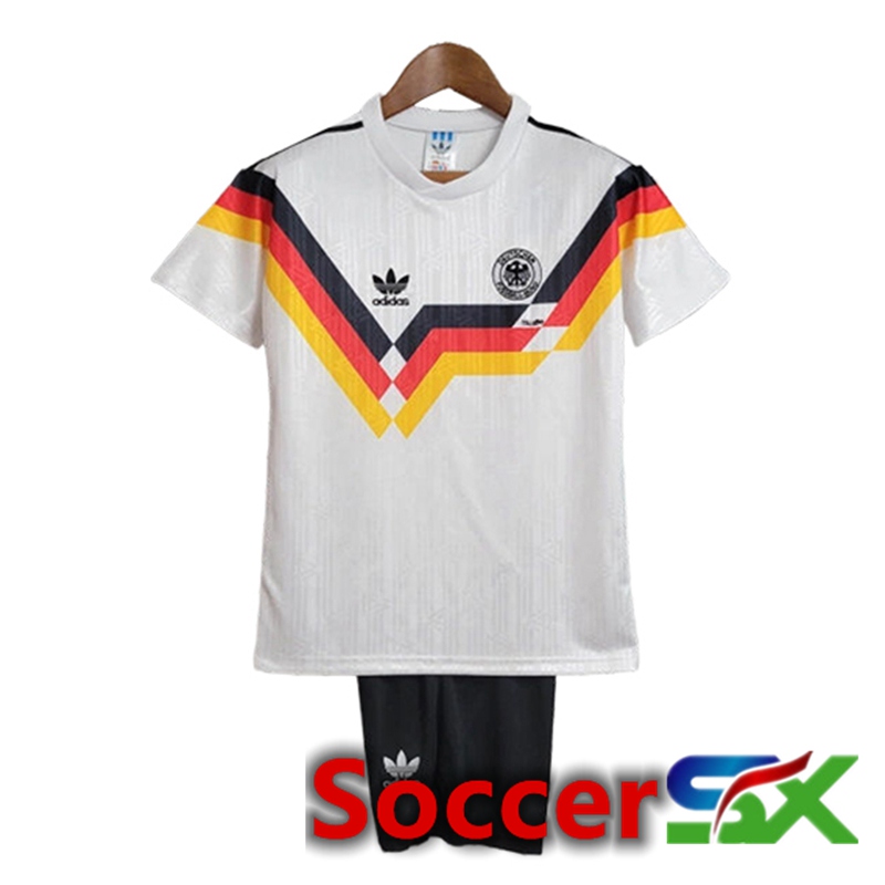 Germany Retro Kids Soccer Jersey Home 1992