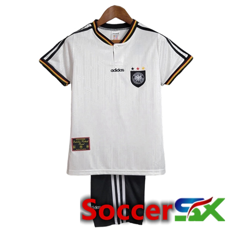 Germany Retro Kids Soccer Jersey Home 1996