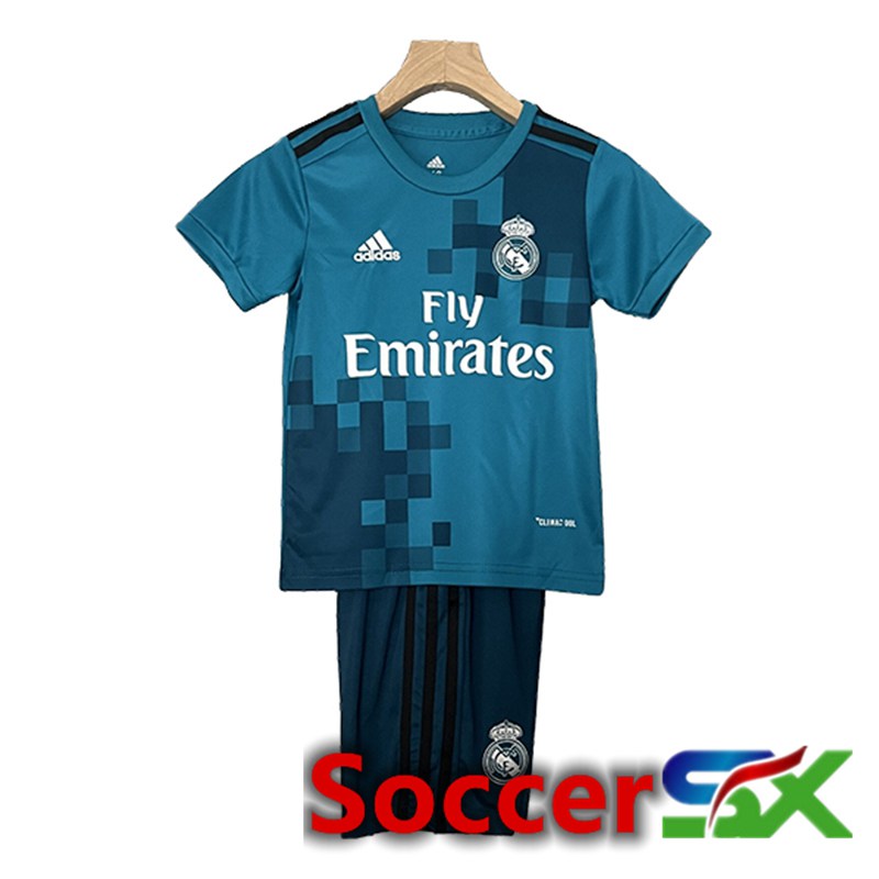 Real Madrid Retro Kids Soccer Jersey Third 2017/2018