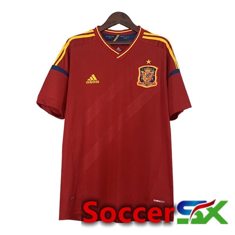 Spain Retro Soccer Jersey Home 2012