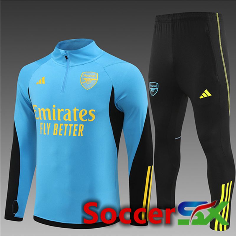 Arsenal Kids Training Tracksuit Suit Blue/Black/Green 2024/2025