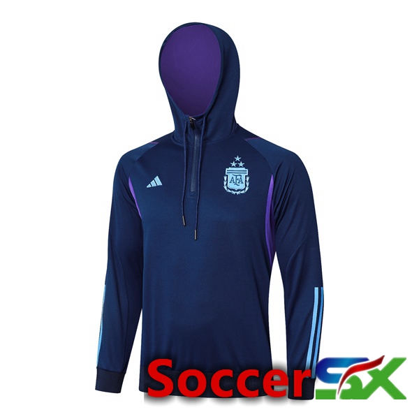 Argentina Training Sweatshirt Hoodie Blue Royal 2024/2025