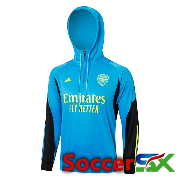 Arsenal Training Sweatshirt Hoodie Blue 2024/2025